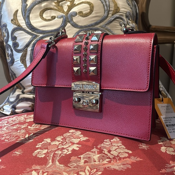 Valentino Red Leather Rockstud Crossbody Bag. Super cute, brand new! - Picture 7 of 7